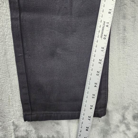 NEW Boohoo Jeans Womens 12 Black High Rise Distressed Straight Leg Stretch Denim - Picture 11 of 13